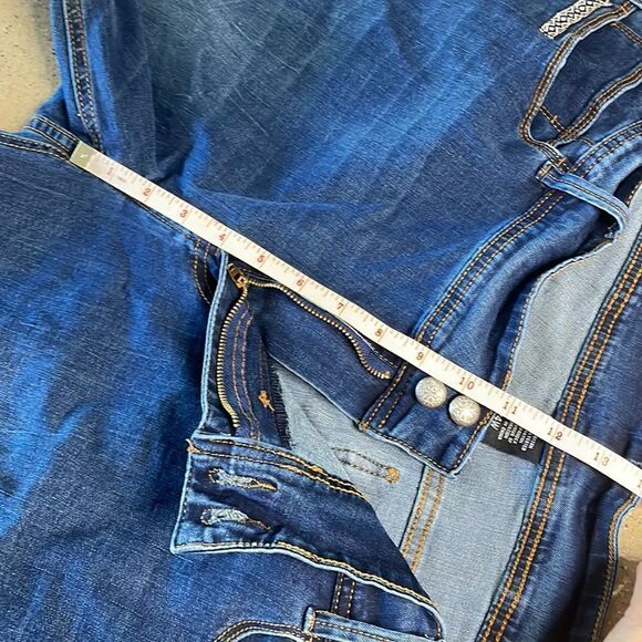 Flare Leg Cropped/Capri Stretch Denim Jeans sz 24W - Picture 14 of 16